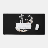 Artistic Japanese Cat Soccer Office Decor for Game Bureaumat (Keyboard & Muis)
