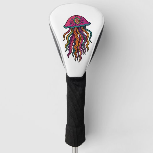 Artistic Jellyfish Driver Head Cover (Voorkant)