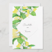 Artistic Lemon Tree Flowers Waterverf Kaart (Voorkant)