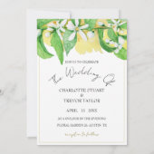 Artistic Lemon Tree Flowers Waterverf Kaart (Achterkant)