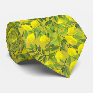 Artistic Lemon Tree Tie for Men Stropdas