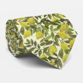 Artistic Lemon Tree Tie for Men Stropdas (Opgerold)