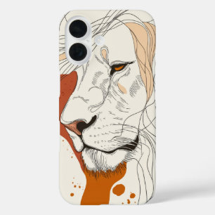 Artistic Lion Head Hoesje – vet en expressief