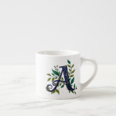 Artistic M – Fancy Blue & Gold Letter Espresso Kop (Rechts)