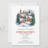 Artistic minimalist Christmas scene holiday invite Kaart (Voorkant)