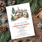 Artistic minimalist Christmas scene holiday invite Kaart