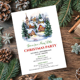 Artistic minimalist Christmas scene holiday invite Kaart