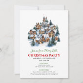 Artistic minimalist holiday scene Christmas ivite Kaart (Voorkant)