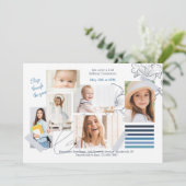 Artistic Mood Foto Birthday Invitation Kaart (Staand voorkant)