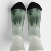 Artistic Mountain Meadow and Grass Landscape Socks Sokken (Top)
