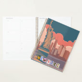 Artistic New York Skyline  Personalized  Planner (Display)