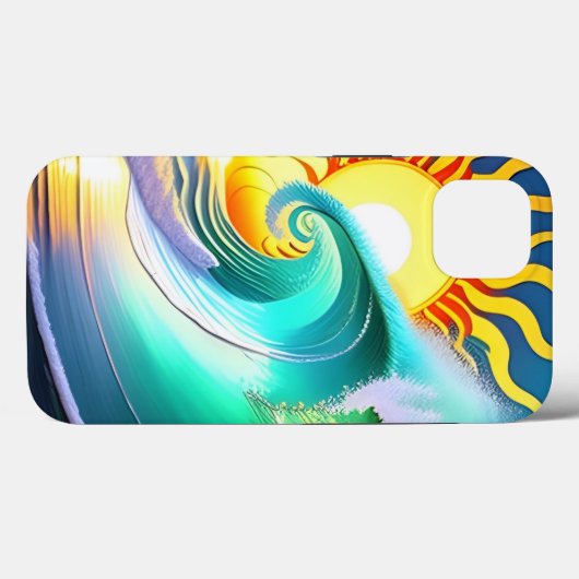 Artistic Ocean Surf Case-Mate iPhone Case (Achterkant (horizontaal))