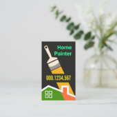 Artistic Paint Brush Painting Home Visitekaartje (Staand voorkant)