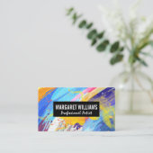 Artistic Paint Colorful Background | Stylish  Visitekaartje (Staand voorkant)