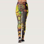 Artistic painting and collage legging pants (Achterkant)