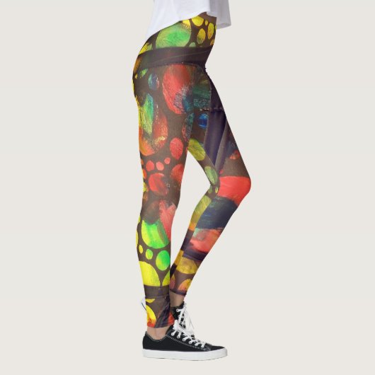 Artistic painting and collage legging pants (Rechts)