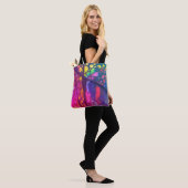 Artistic painting Bag with collage texture Tote Bag (Op model)