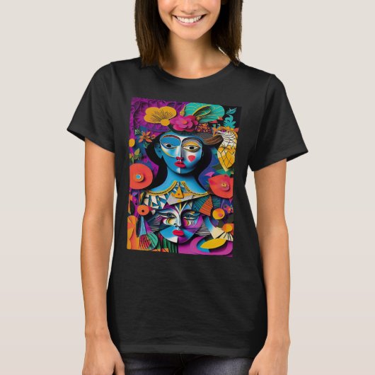 Artistic Paper cut collage Aesthetic Fairy Tale Fa T-shirt (Voorkant)