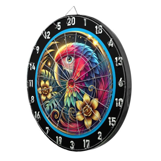 Artistic Parrot Dartboard voor Game Lovers Dartbord (Voorkant Rechts)
