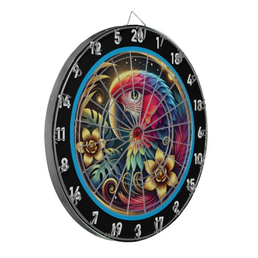 Artistic Parrot Dartboard voor Game Lovers Dartbord (Voorkant Links)