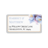 Artistic Pastel Botanical Florals Wedding Etiket (Voorkant)