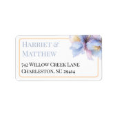 Artistic Pastel Botanical Florals Wedding Etiket (Voorkant)