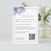 Artistic Pastel Botanical Florals Wedding Informatiekaartje (Staand voorkant)