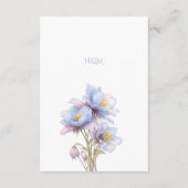 Artistic Pastel Botanical Florals Wedding Informatiekaartje (Achterkant)