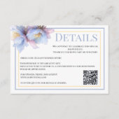 Artistic Pastel Botanical Florals Wedding Informatiekaartje (Voorkant)