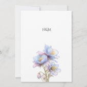 Artistic Pastel Botanical Florals Wedding Kaart (Achterkant)