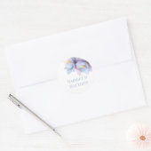 Artistic Pastel Botanical Florals Wedding Ronde Sticker (Envelop)