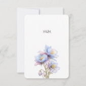 Artistic Pastel Botanical Florals Wedding RSVP Kaartje (Achterkant)