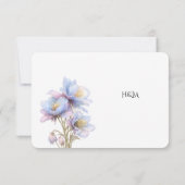 Artistic Pastel Botanical Florals Wedding RSVP Kaartje (Achterkant)