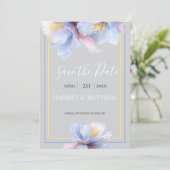 Artistic Pastel Botanical Florals Wedding Save The Date (Staand voorkant)
