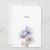Artistic Pastel Botanical Florals Wedding Save The Date (Achterkant)