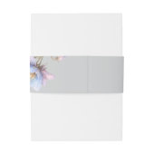 Artistic Pastel Botanical Florals Wedding Uitnodigingen Wikkel (Achterkant Voorbeeld)