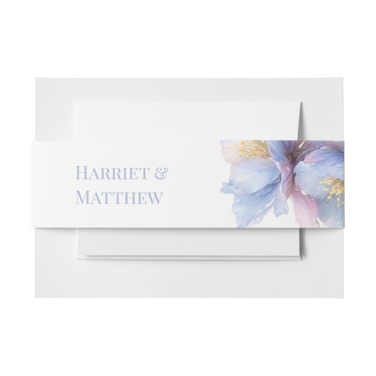 Artistic Pastel Botanical Florals Wedding Uitnodigingen Wikkel (Voorkant Voorbeeld)