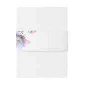 Artistic Pastel Botanical Florals Wedding Uitnodigingen Wikkel (Achterkant Voorbeeld)