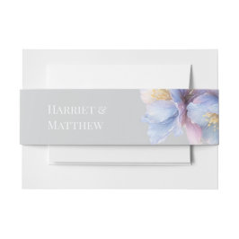 Artistic Pastel Botanical Florals Wedding Uitnodigingen Wikkel