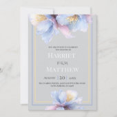 Artistic Pastel Botanical Sublime Florals Wedding Kaart (Voorkant)