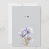 Artistic Pastel Botanical Sublime Florals Wedding Kaart (Achterkant)