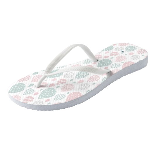 Artistic Pastel Regendruppels Monogram Teenslipper Teenslippers (Schuin)