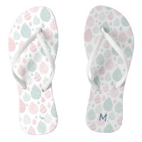 Artistic Pastel Regendruppels Monogram Teenslipper