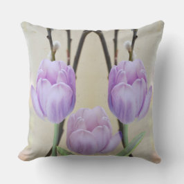 Artistic Pastel Spring Tulpen Sierkussen