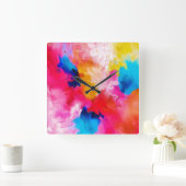 artistic patches - modern vierkante klok (Huis)