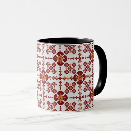 Artistic Pattern Coffee Mug – Stylish Kitchenware  Mok (Voorkant rechts)