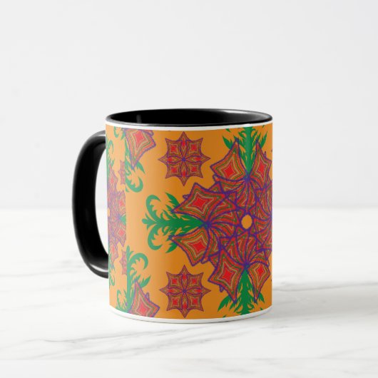 Artistic Pattern Coffee Mug – Stylish Kitchenware Mok (Voorkant links)