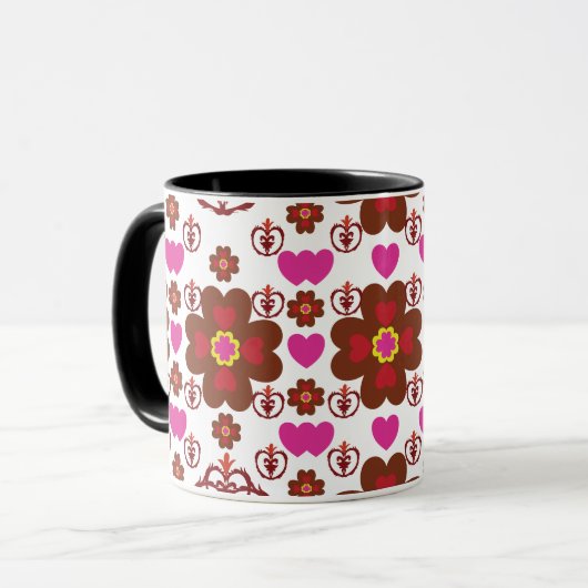 Artistic Pattern Coffee Mug – Stylish Kitchenware  Mok (Voorkant links)