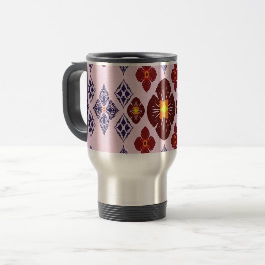 Artistic Pattern Coffee Mug – Stylish Kitchenware  Reisbeker (Voorkant links)