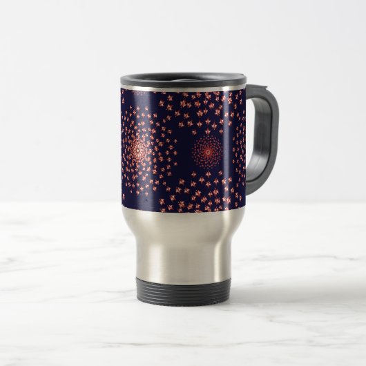 Artistic Pattern Coffee Mug – Stylish Kitchenware Reisbeker (Voorkant rechts)